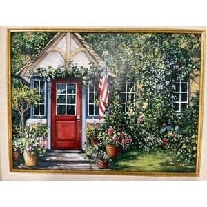 Susan Rios collectible art painting "Home In The USA" Rare